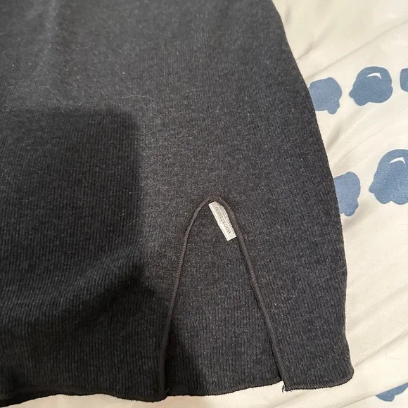 Charcoal Knit Long Sleeve Dress - Picture 3 of 4